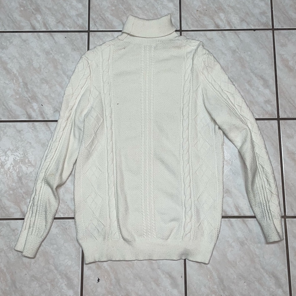 Guess White Turtleneck Sweater